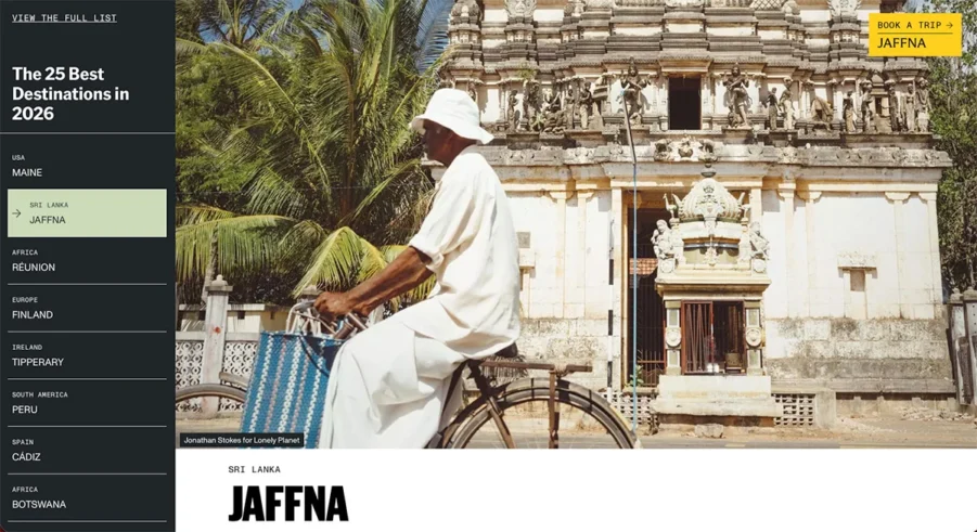 🤩யாழ்ப்பாணத்திற்கான உலக அங்கீகாரம்: Lonely Planet பட்டியலில் இணைந்த தாய்மண்!