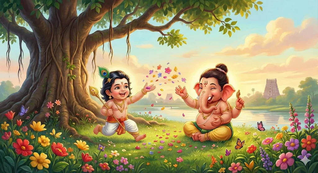 Lor Muruga, and Ganapathi playing